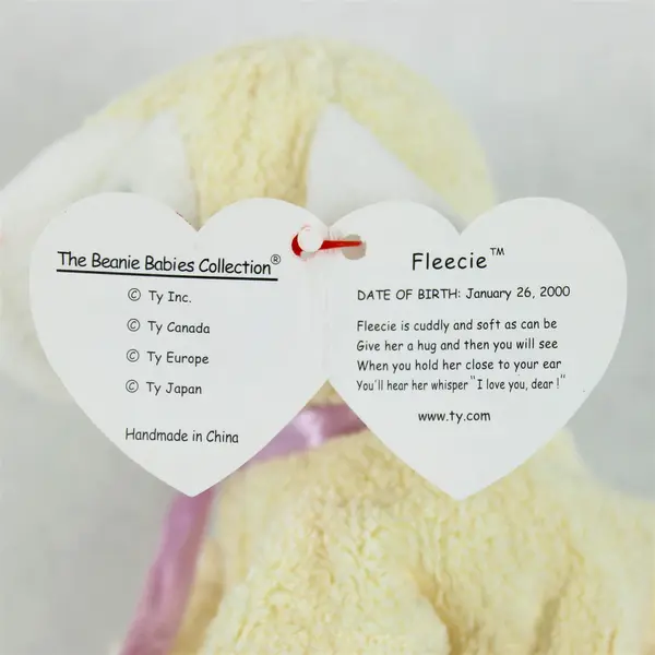 TY Beanie Baby Fleecie the Lamb (6 inch) w/Tag Protector
