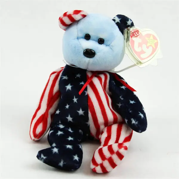 Ty Beanie Baby Spangle the Bear DOB June 14, 1999 Tag Protector