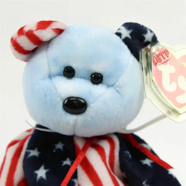 Ty Beanie Baby Spangle the Bear DOB June 14, 1999 Tag Protector