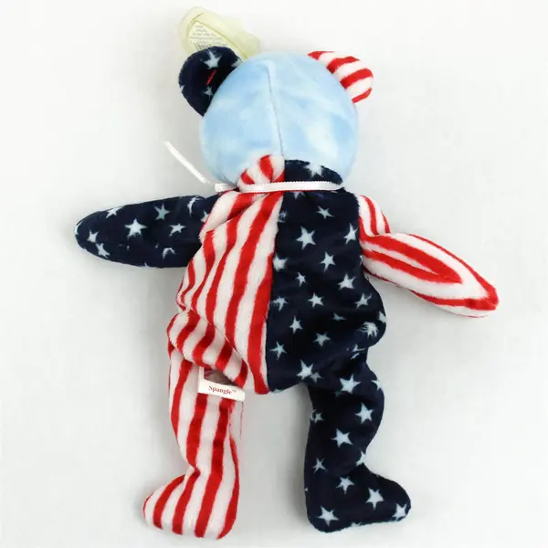 Ty Beanie Baby Spangle the Bear DOB June 14, 1999 Tag Protector