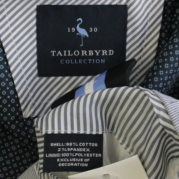 Tailor Byrd Men's 42R Blue & White Striped Sport Suit Jacket