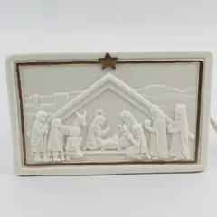 1991 Roman Inc. Lighted Bas Relief The Nativity By Irene Spencer