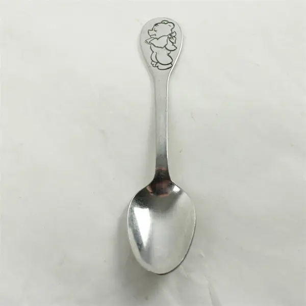 Tommee Tippee Heart Bib Bear Fork & Spoon Set (Side Profile)