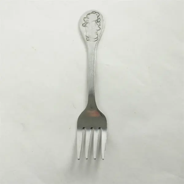 Tommee Tippee Heart Bib Bear Fork & Spoon Set (Side Profile)