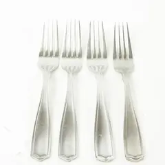 Set of 4 Oneida Carolina Stainless Dinner Forks 8in