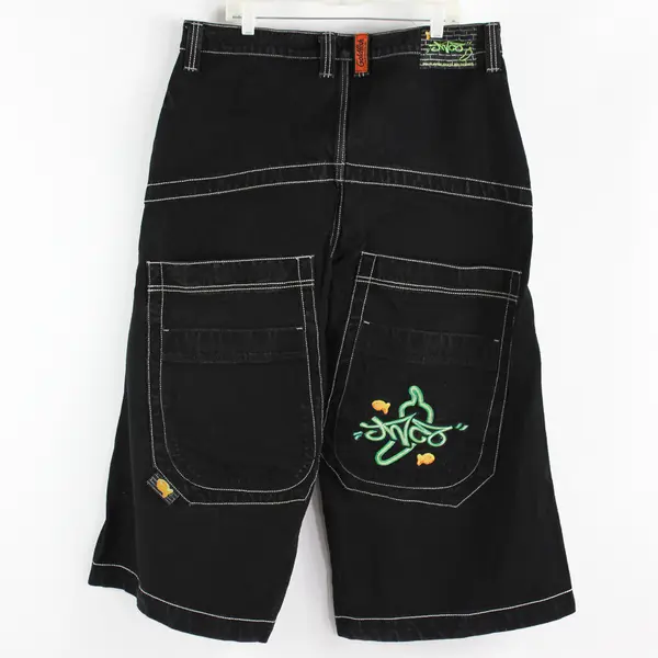 JNCO Men's 38Wx30L Jet Blk Goldfish/Jalapeno Jeans - Collectors Lim. Edition