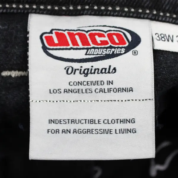 JNCO Men's 38Wx30L Jet Blk Goldfish/Jalapeno Jeans - Collectors Lim. Edition
