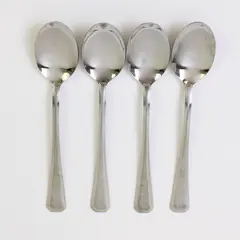 Lot Of 4 Cambridge Silver Dorsett (Stainless) Flatware Soup Spoons 9.25" Long