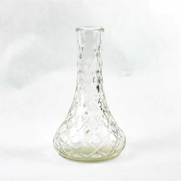 Lot of 3 Glass Vases 8in Tall Decorative Floral Tabletop Accents