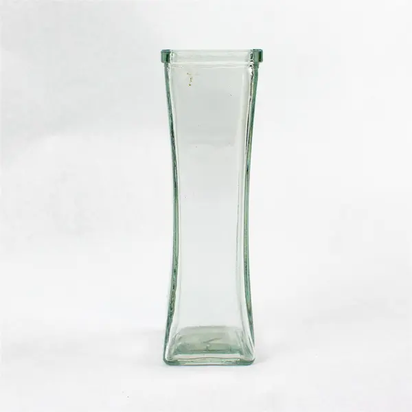 Lot of 3 Glass Vases 8in Tall Decorative Floral Tabletop Accents