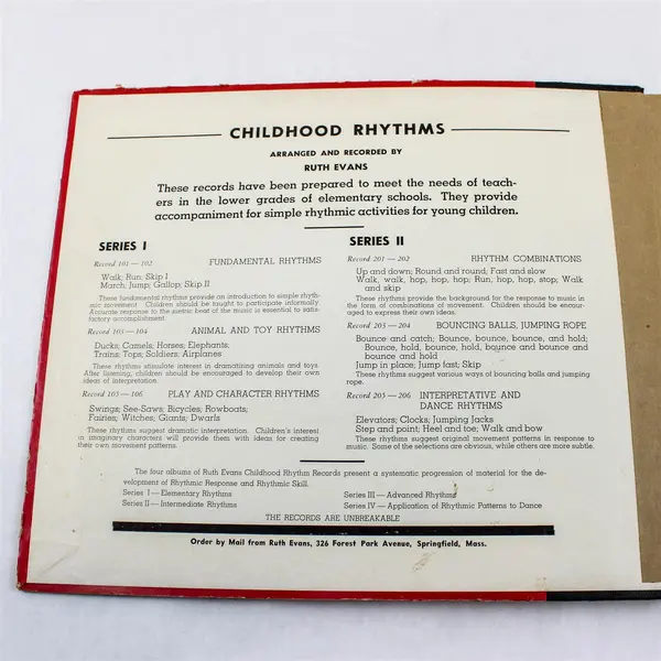 Childhood Rhythms 3  Unbreakable Records Series one 10" Shellac