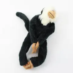 Vintage ANICO Black & White Face Monkey Plush Collectible Stuffed Toy