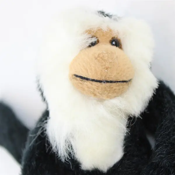 Vintage ANICO Black & White Face Monkey Plush Collectible Stuffed Toy