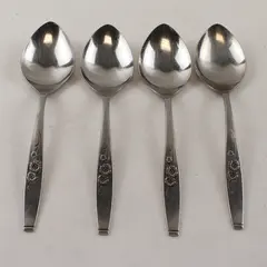 Set of 4 Style House Fancy Free Stainless Place/Oval Soup Spoons