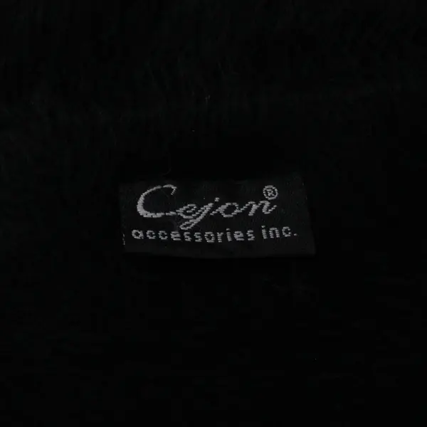 Lot of 3 Solid Black Fringed Knit Rectangle Scarves