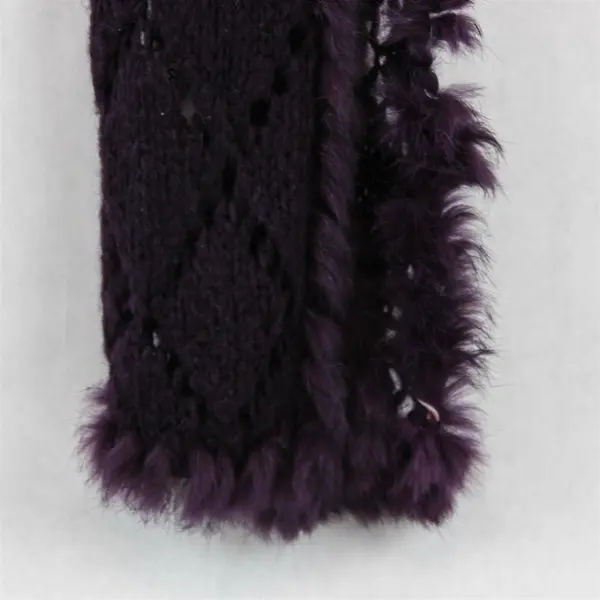 Lot of 4 Women's Purple Knit Scarves Winter Accessories