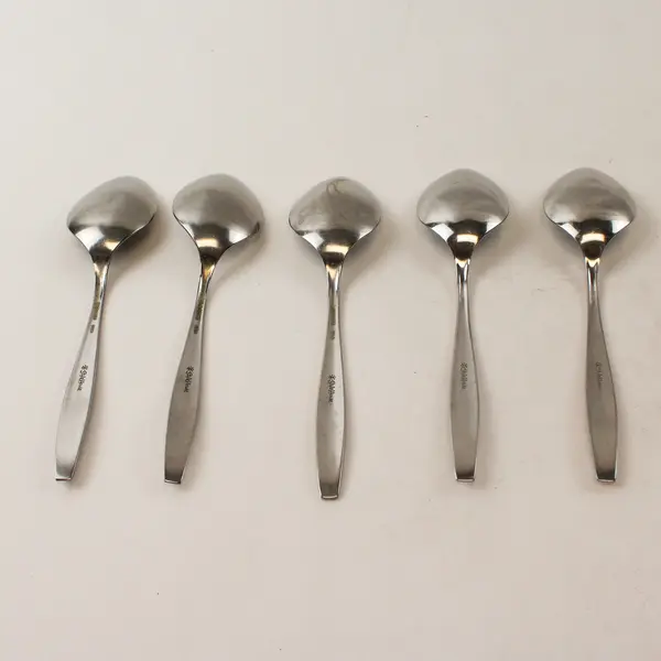 Set of 5 Style House Fancy Free Stainless Place/Oval Soup Spoons
