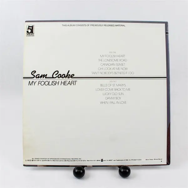 Sam Cooke My Foolish Heart 12" Vinyl Record