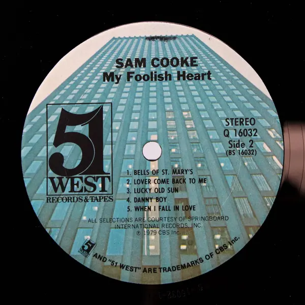 Sam Cooke My Foolish Heart 12" Vinyl Record