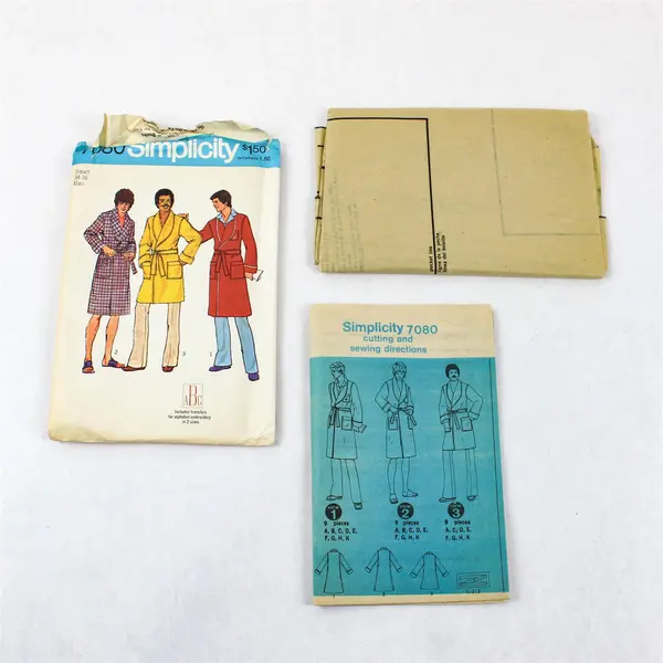 Lot of 3 Vintage Men's & Unisex Sewing Patterns McCall's Simplicity Sew Knit