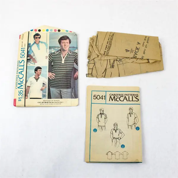 Lot of 3 Vintage Men's & Unisex Sewing Patterns McCall's Simplicity Sew Knit