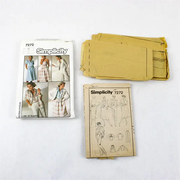 Lot of 3 Sewing Patterns Simplicity 7272 7896 Sz16 & Burda 6440 Sz 14-46