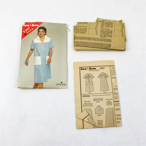 Lot of 4 Vintage Sewing Patterns Simplicity See & Sew Knit & Stretch Butterick
