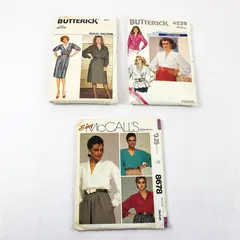 Lot of 3 Vintage Sewing Patterns Butterick & McCall's Sizes 14-22 M