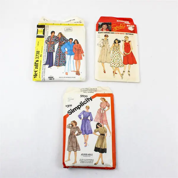 Lot of 3 Sewing Patterns Simplicity 5959 Butterick 6048 McCall's 3738