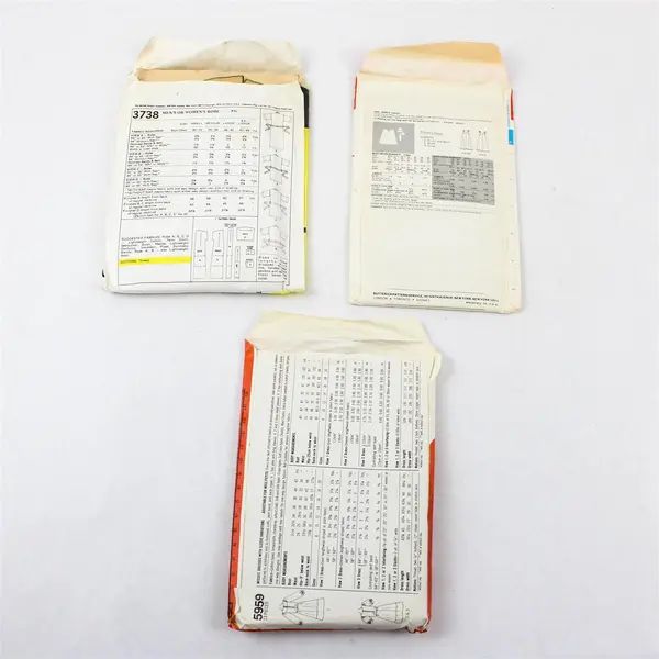 Lot of 3 Sewing Patterns Simplicity 5959 Butterick 6048 McCall's 3738