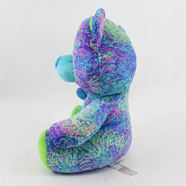 Fiesta Scribbleez Sitting Plush Bear Las Vegas 10in Colorful