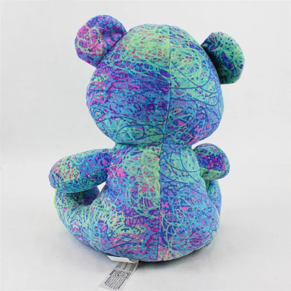 Fiesta Scribbleez Sitting Plush Bear Las Vegas 10in Colorful