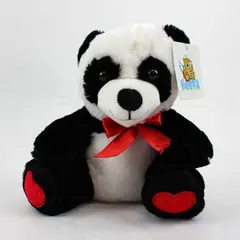 Goffa 8" Sitting Panda Plush with Hearts on Feet Collectible Stuffed Animal