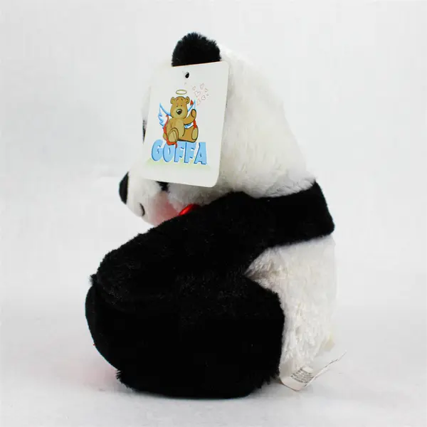 Goffa 8" Sitting Panda Plush with Hearts on Feet Collectible Stuffed Animal