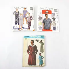 Lot of 3 Vintage McCall's & Simplicity Men's Patterns 2149 7200 7741