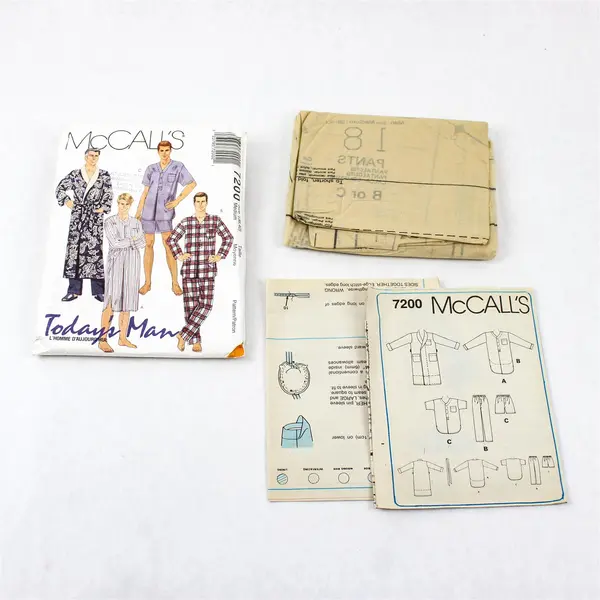 Lot of 3 Vintage McCall's & Simplicity Men's Patterns 2149 7200 7741