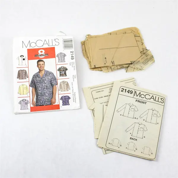 Lot of 3 Vintage McCall's & Simplicity Men's Patterns 2149 7200 7741