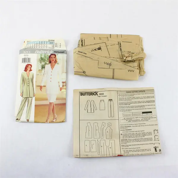 Lot of 3 Vintage Sewing Patterns McCall's 8569 Burda 4876 Butterick 3243