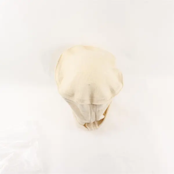 Vtg Unbranded Women's One Size Ivory Wool Knit Tiered Crown Cloche Style Hat