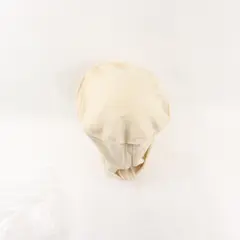 Vtg Unbranded Women's One Size Ivory Wool Knit Tiered Crown Cloche Style Hat