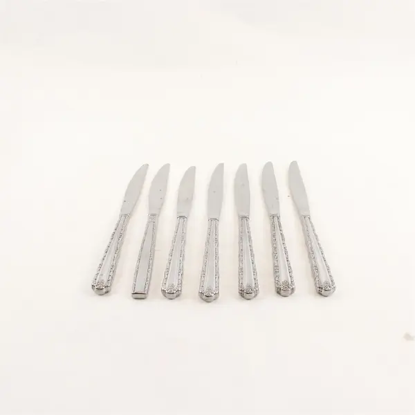 Lot Of 7 Oneida Cherie (Stainless) Pattern Flatware Dinner Knives 9.25" Long