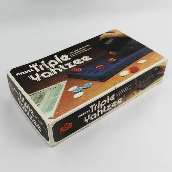 Vintage Deluxe Triple Yahtzee Board Game by Milton Bradley 1978, #E0928 