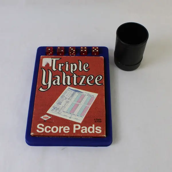 Vintage Deluxe Triple Yahtzee Board Game by Milton Bradley 1978, #E0928 