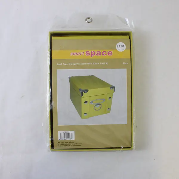 Jo-Ann Yellow Smart Space Small Paper Storage Box-Accacia 9" x 6.25"x 5.625"