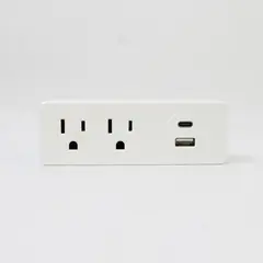 Prime 2-Outlet Wall Tap with USB-A and USB-C Chargers