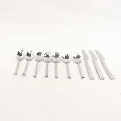 Lot Of 10 IKEA Lard (Stainless) Pattern Flatware 7 Teaspoons & 3 Dinner Knives