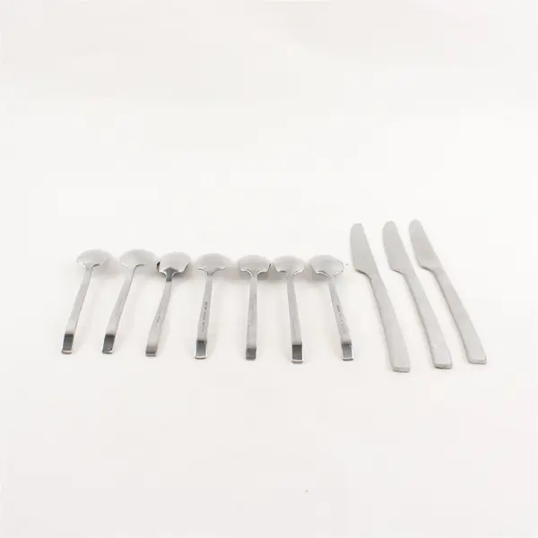 Lot Of 10 IKEA Lard (Stainless) Pattern Flatware 7 Teaspoons & 3 Dinner Knives