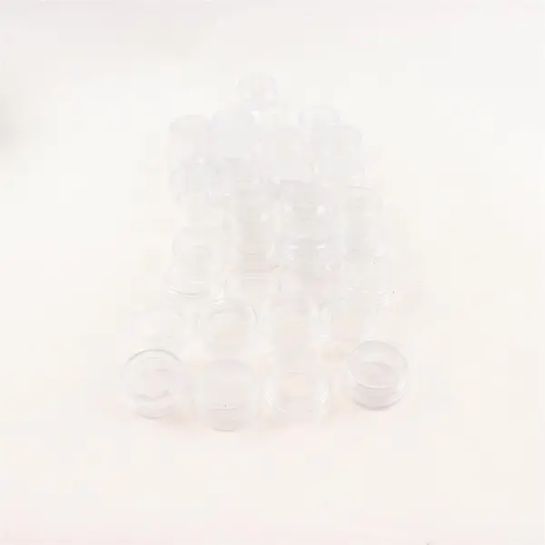 Lot of 32 Clear Plastic Screw-Top DIY Jewelry Bead Organizers FLAWED
