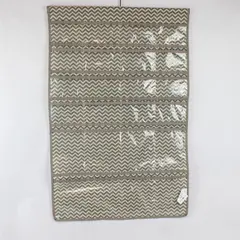 Hanging Jewelry/Accessory Organizer, Grey & White Chevron Design 24 Pockets