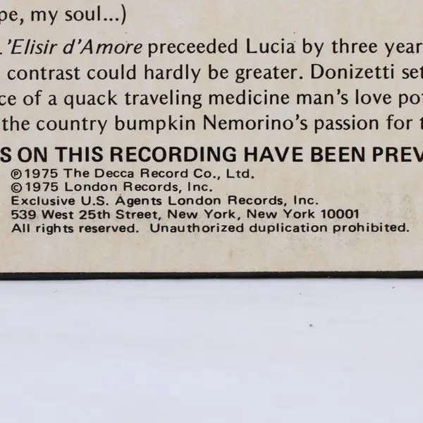 Joan Sutherland & Luciano Pavarotti,  Duets, 12" Vinyl Record